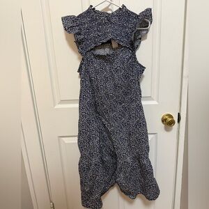 Old Navy Blue Floral Dress Size M Tall